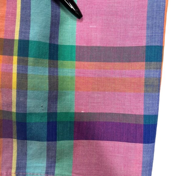 Vintage Single Needle Tailoring Shirt Mens Large Pink Plaid Button Front - Picture 7 of 11